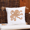 Wood Octopus Beaded Pillow