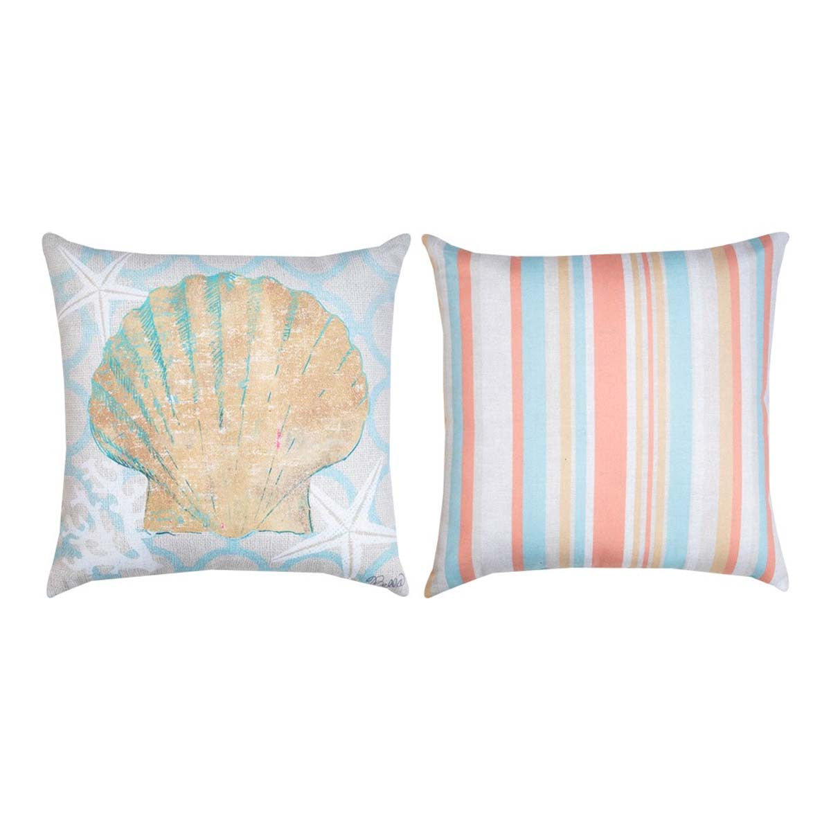 Beach Breeze Scallop Indoor/Outdoor Pillow