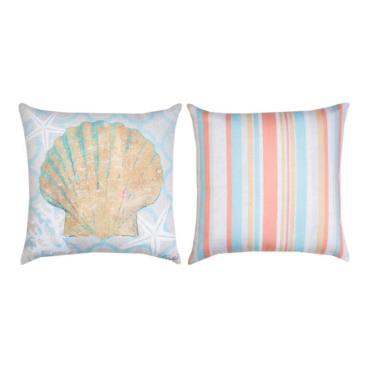 Beach Breeze Scallop Indoor/Outdoor Pillow