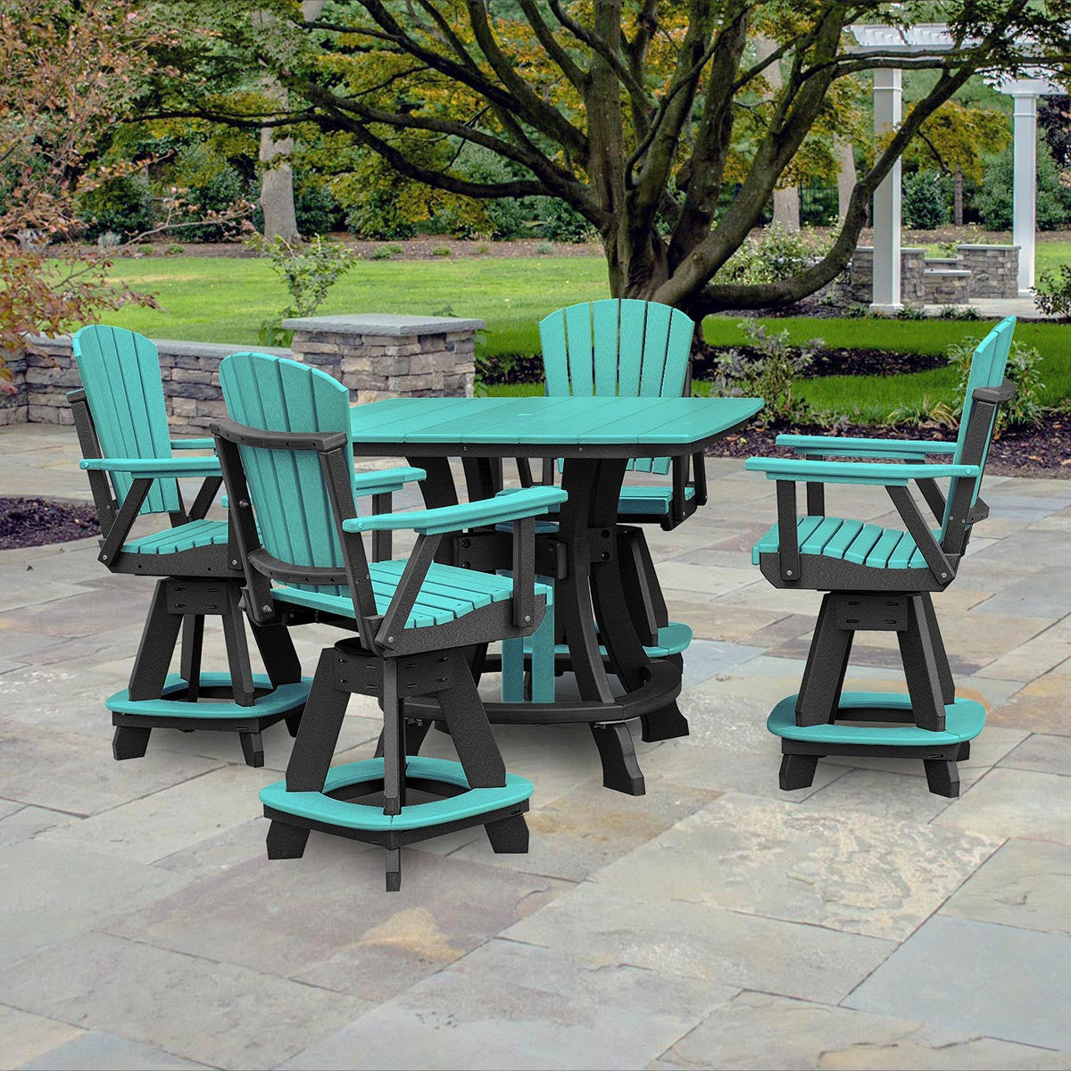 Montego Bay Square Table & Swivel Chair Set - OUT OF STOCK UNTIL 07/08/2026