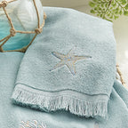 Tranquil Sea Fingertip Towel - Mineral