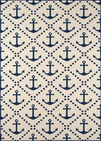 Anchors Away Ivory Indoor/Outdoor Rug - 2 x 4