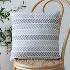 Serene Gray Chevrons Pillow