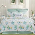 Coral Paradise Quilt Bed Set - Twin