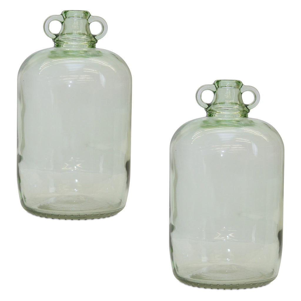 Seafoam Glass Jugs - Set of 2 - OUT OF STOCK UNTIL 08/12/2026