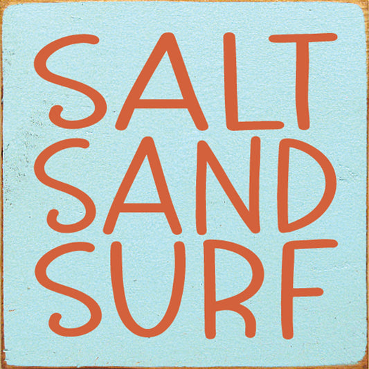 Salt Sand Surf Orange Wall Art