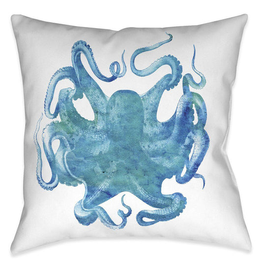 Aqua of the Deep 18 x 18 Outdoor Pillow