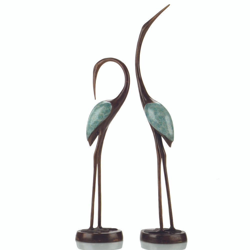 Harmonious Crane Statues - Set of 2