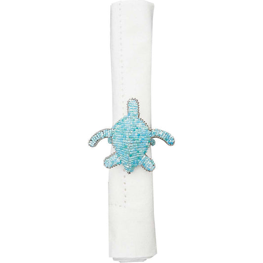 Beaded Turtle Napkin Rings - Set of 6