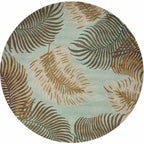 Havana Aqua Fern View Rug - 8 Ft Round