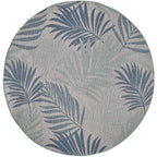 Caribbean Fronds Indoor/Outdoor Rug - 8 Ft. Round - OUT OF STOCK UNTIL 08/11/2026