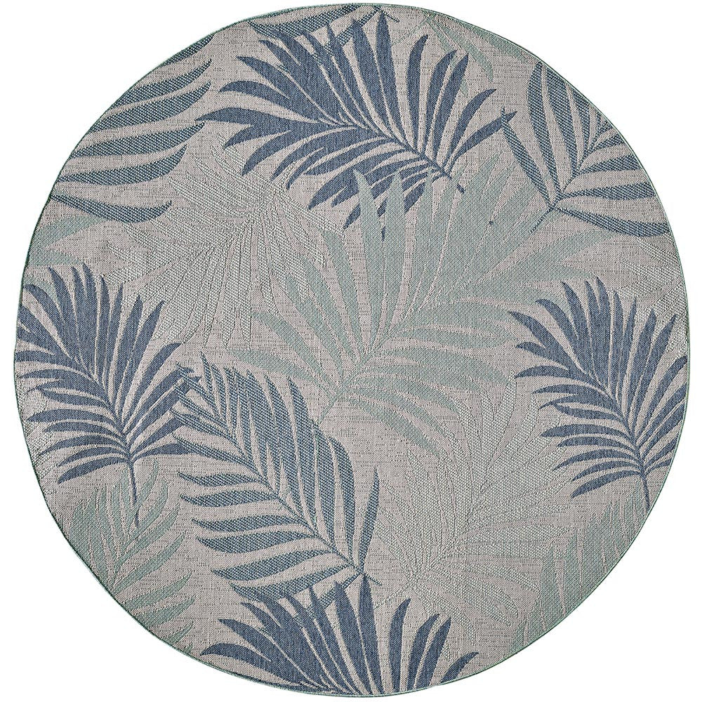 Caribbean Fronds Indoor/Outdoor Rug - 8 Ft. Round - OUT OF STOCK UNTIL 08/11/2026