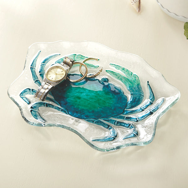 Blue Crab Glass Plate