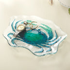 Blue Crab Glass Plate