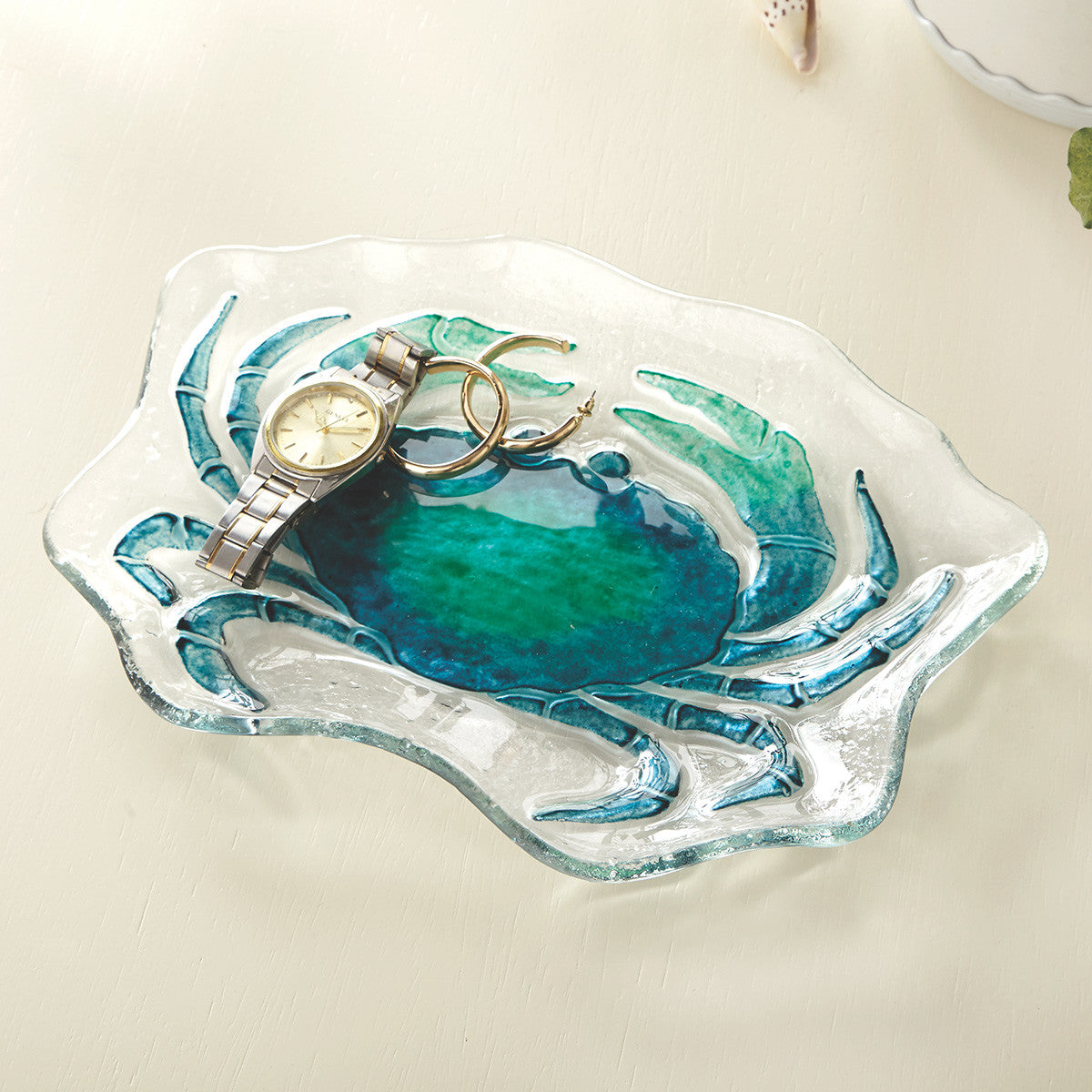 Blue Crab Glass Plate