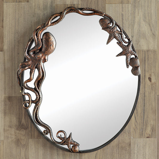 Octopus Oval Wall Mirror