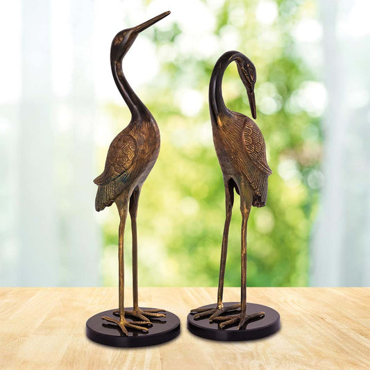 Loving Coastal Crane Duo Sculptures - Set of 2