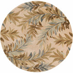 Sparta Ivory Tropical Branches Rug - 6 Ft Round