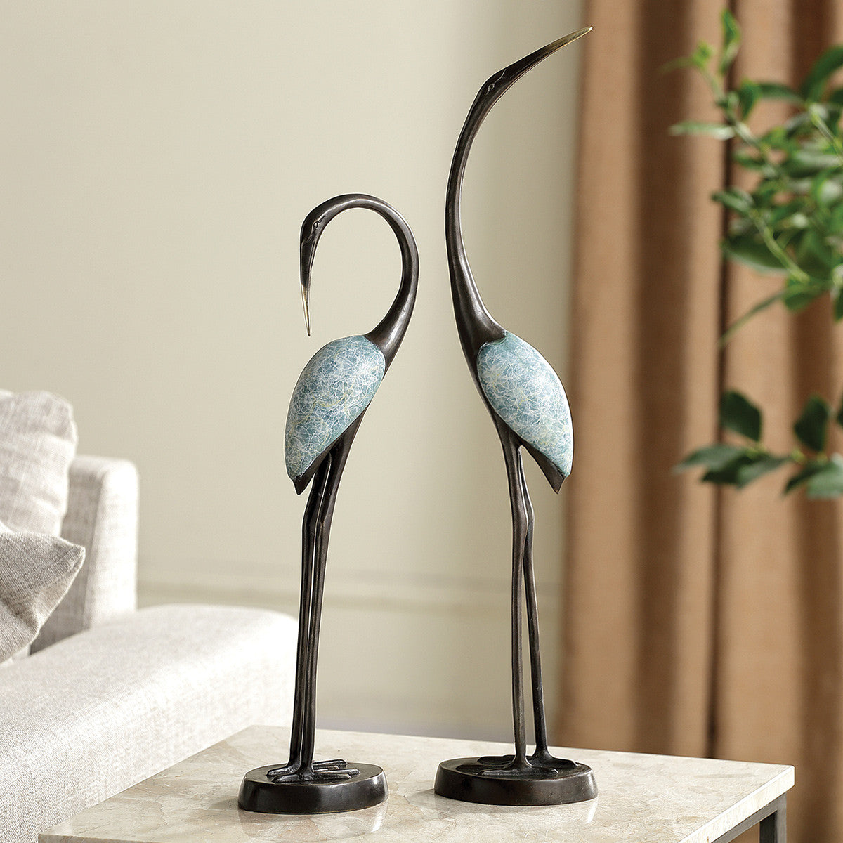 Harmonious Crane Statues - Set of 2