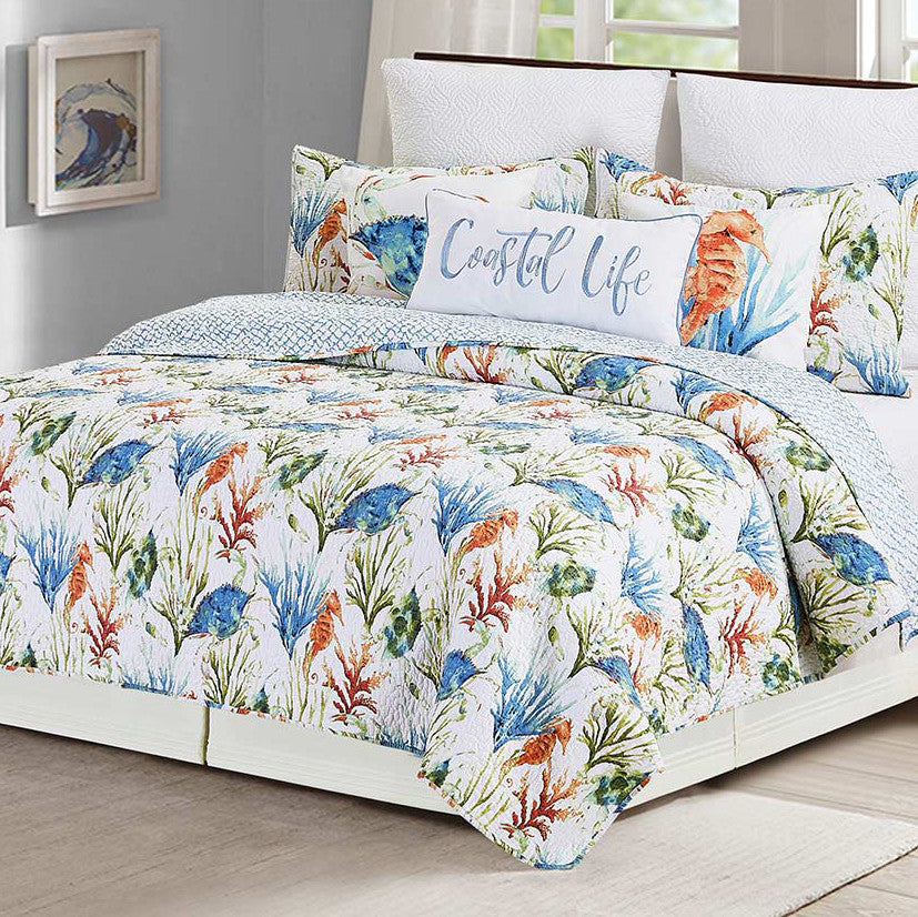 Abundant Seas Quilt Bed Set - Full/Queen