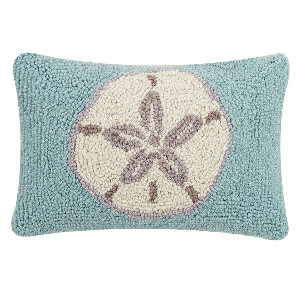 Sand Dollar Beach Hooked Pillow