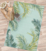 Paia Palms Aqua Indoor/Outdoor Rug - 3 x 5