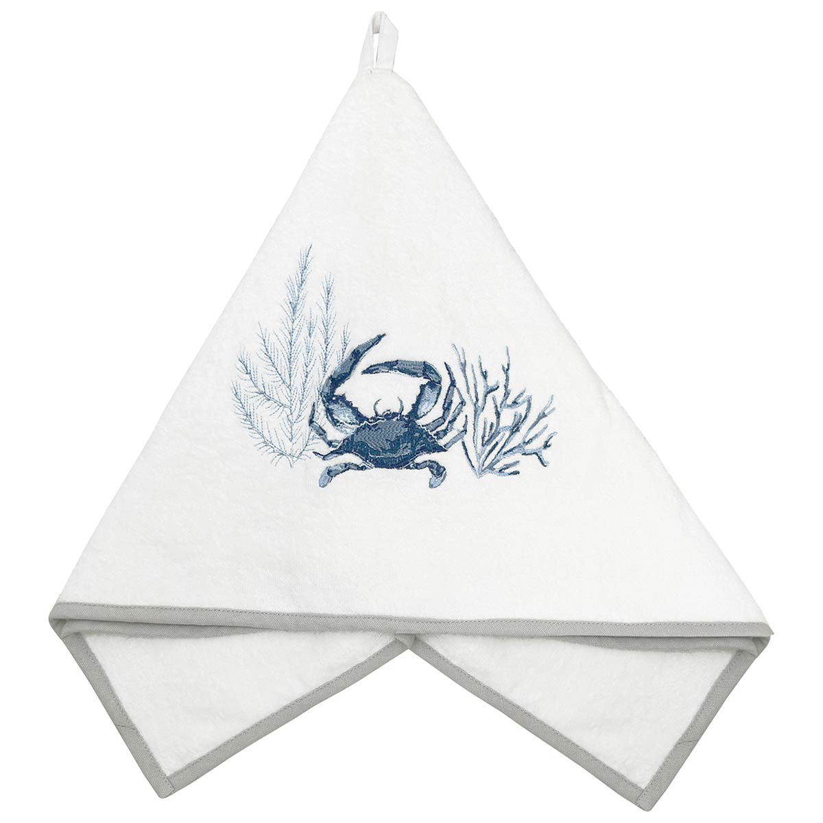 Blue Coral Crab Guest Towels - Set of 2