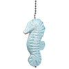 Aqua Seahorse Fan Pull