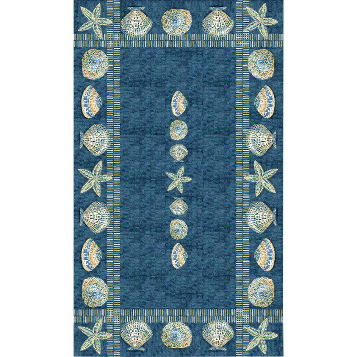 Seashell Style Tablecloth - 120 Inch