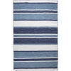 Carlsbad Navy Stripes Indoor/Outdoor Rug - 2 x 8