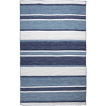 Carlsbad Navy Stripes Indoor/Outdoor Rug - 2 x 8