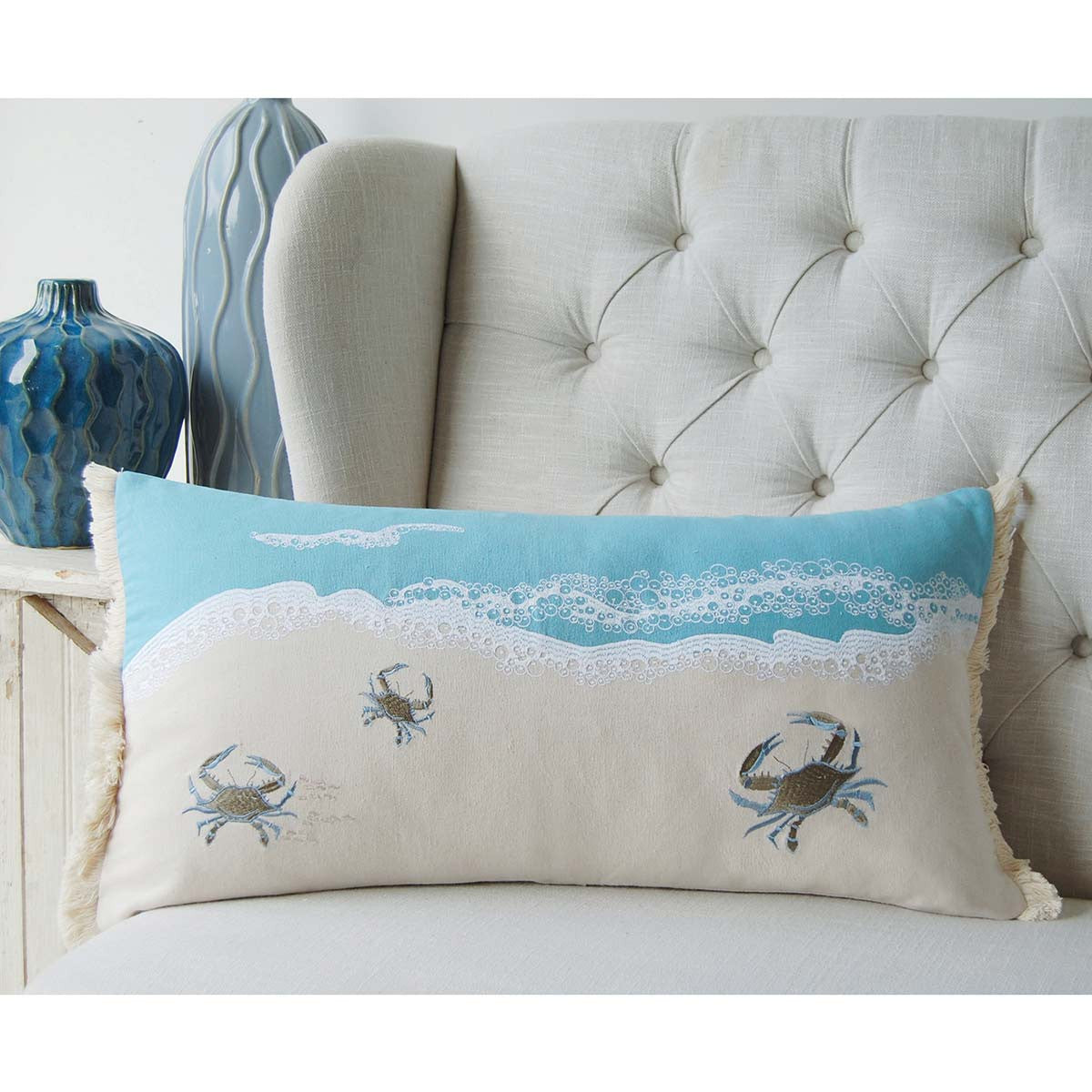 Crabby Shores Lumbar Pillow