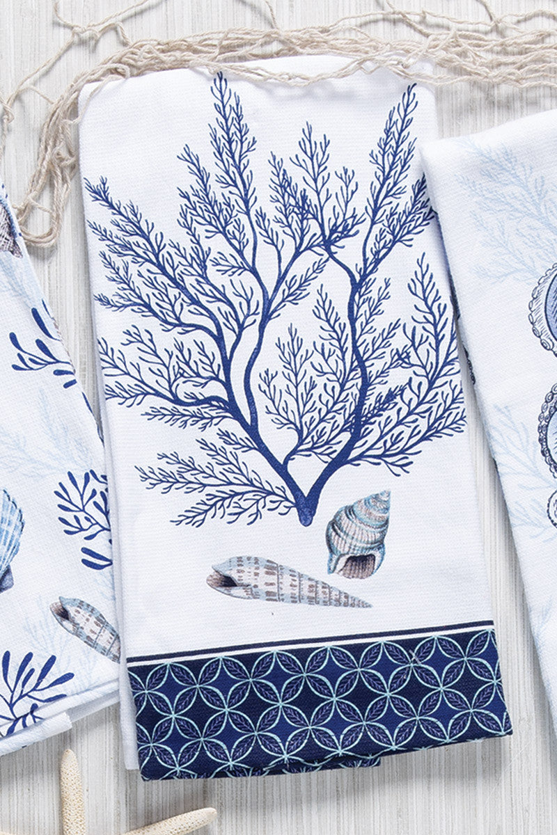 Indigo Coral Dual Purpose Terry Towel