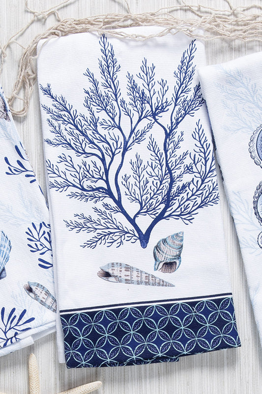 Indigo Coral Dual Purpose Terry Towel - SALE
