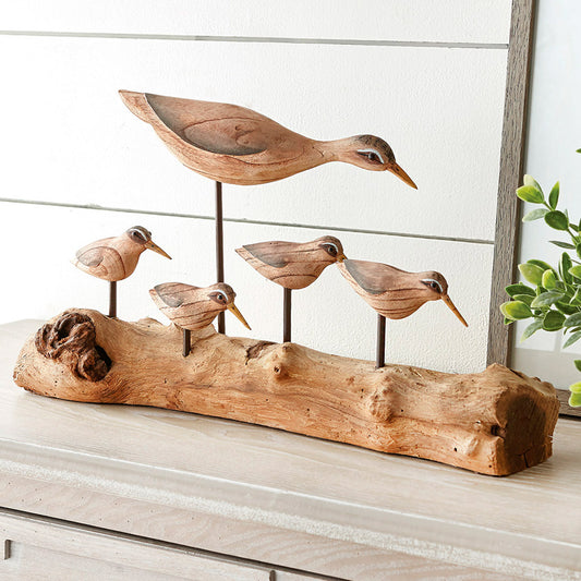 Driftwood Sandpipers Sculpture