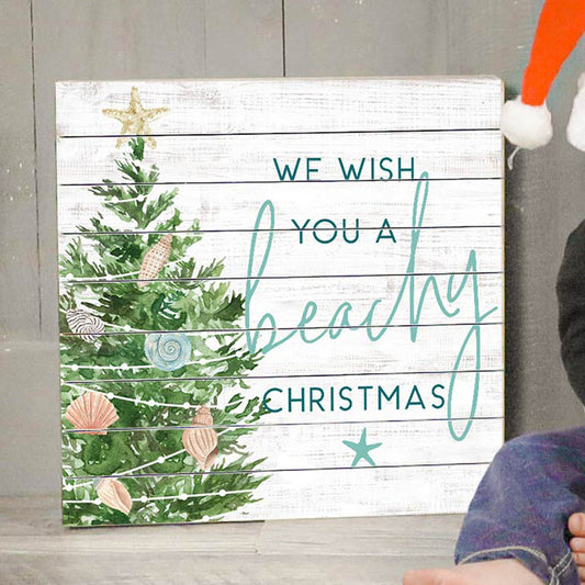 Beachy Christmas Wall Art