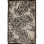 Hermosa Fronds Black Indoor/Outdoor Rug - 8 Ft. Square