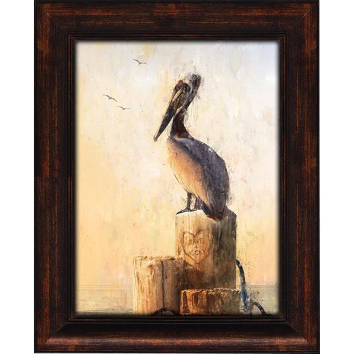 Pelican Perch Personalized Framed Canvas - Large
