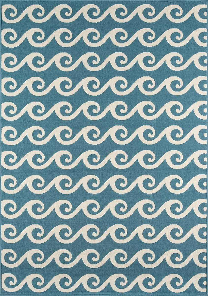 Sea Serenity Blue Indoor/Outdoor Rug - 2 x 8