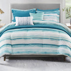 Seaside Dreams Aqua 8 Piece Comforter Set - Full/Queen - OVERSTOCK