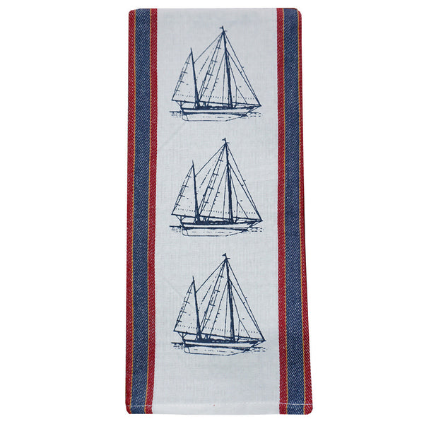 Floating Sailboats Kitchen Towel - Set of 4
