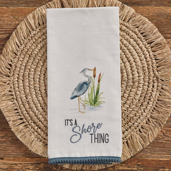 Seaside Heron Shore Thing Decorative Dishtowels - Set of 4