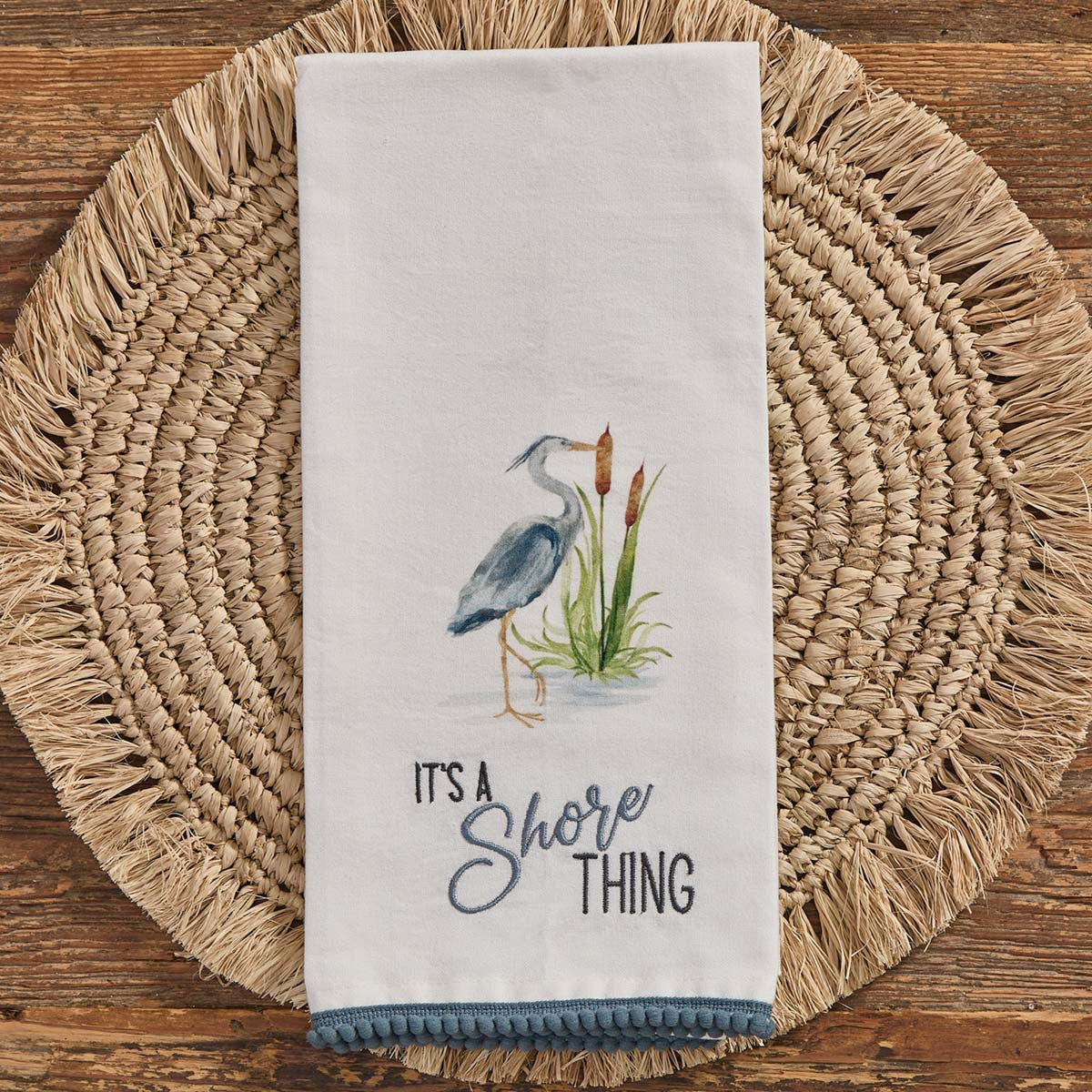 Seaside Heron Shore Thing Decorative Dishtowels - Set of 4