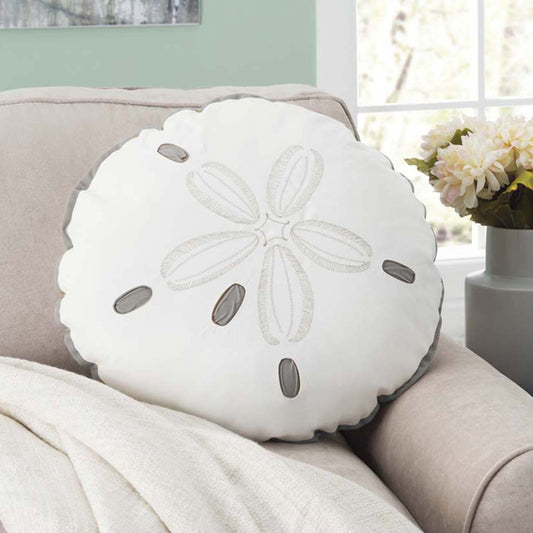 Gray Sand Dollar Pillow