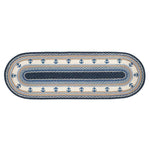 Blue Anchors Braided Rug - 2 x 6