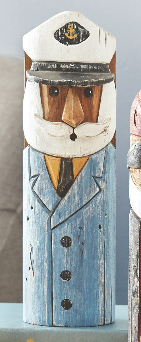 Seafarers of the Shore Wood Sculpture - Captain