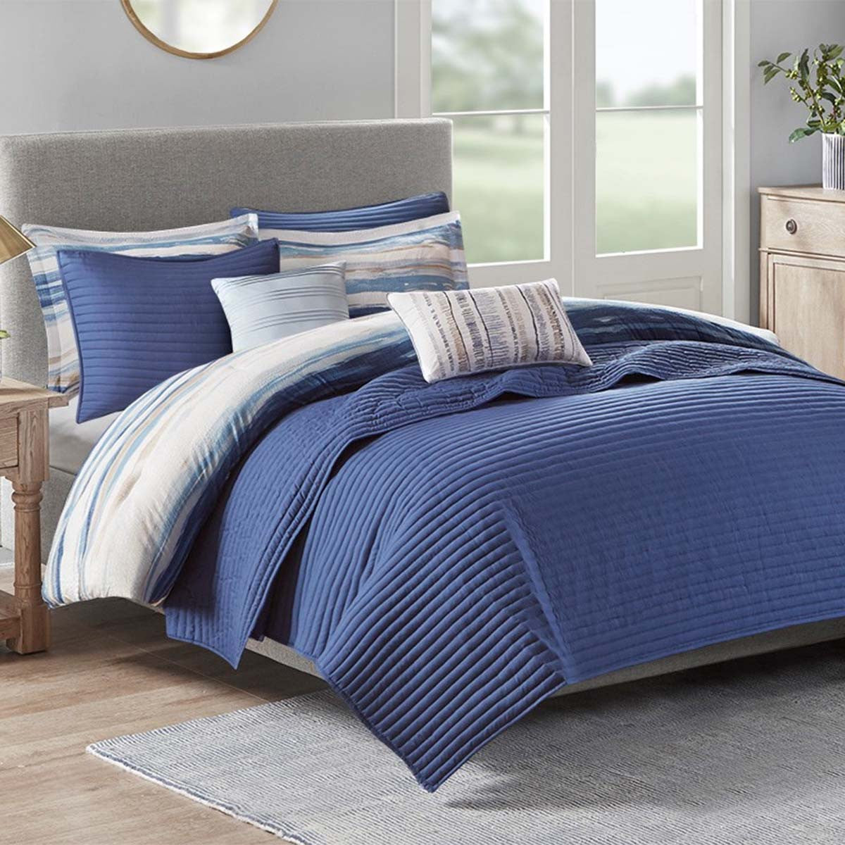 Seaside Dreams Blue 8 Piece Comforter Set - Full/Queen- SALE