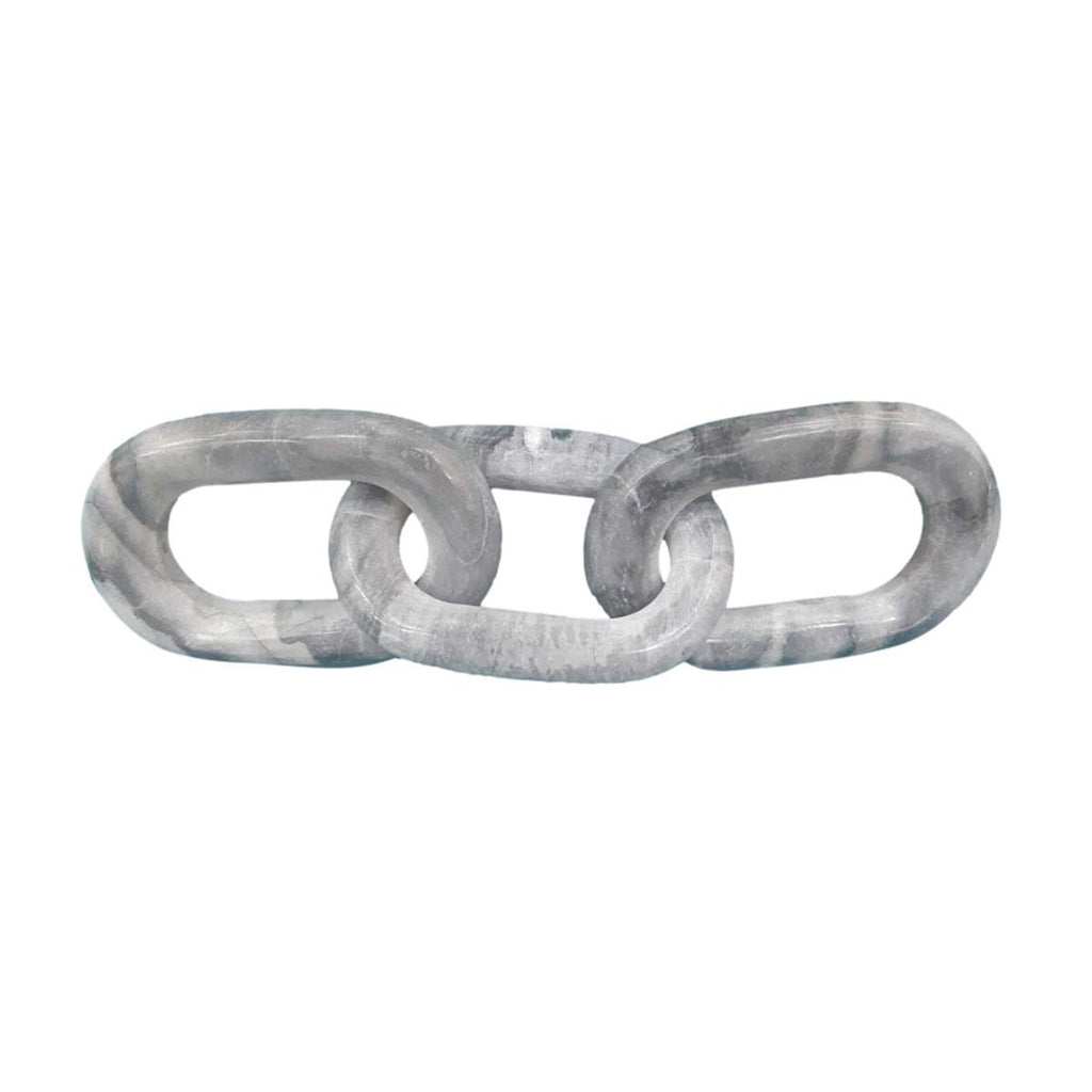 Marble Oval Chain Trio - Gray