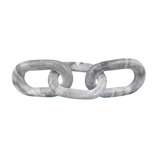 Marble Oval Chain Trio - Gray