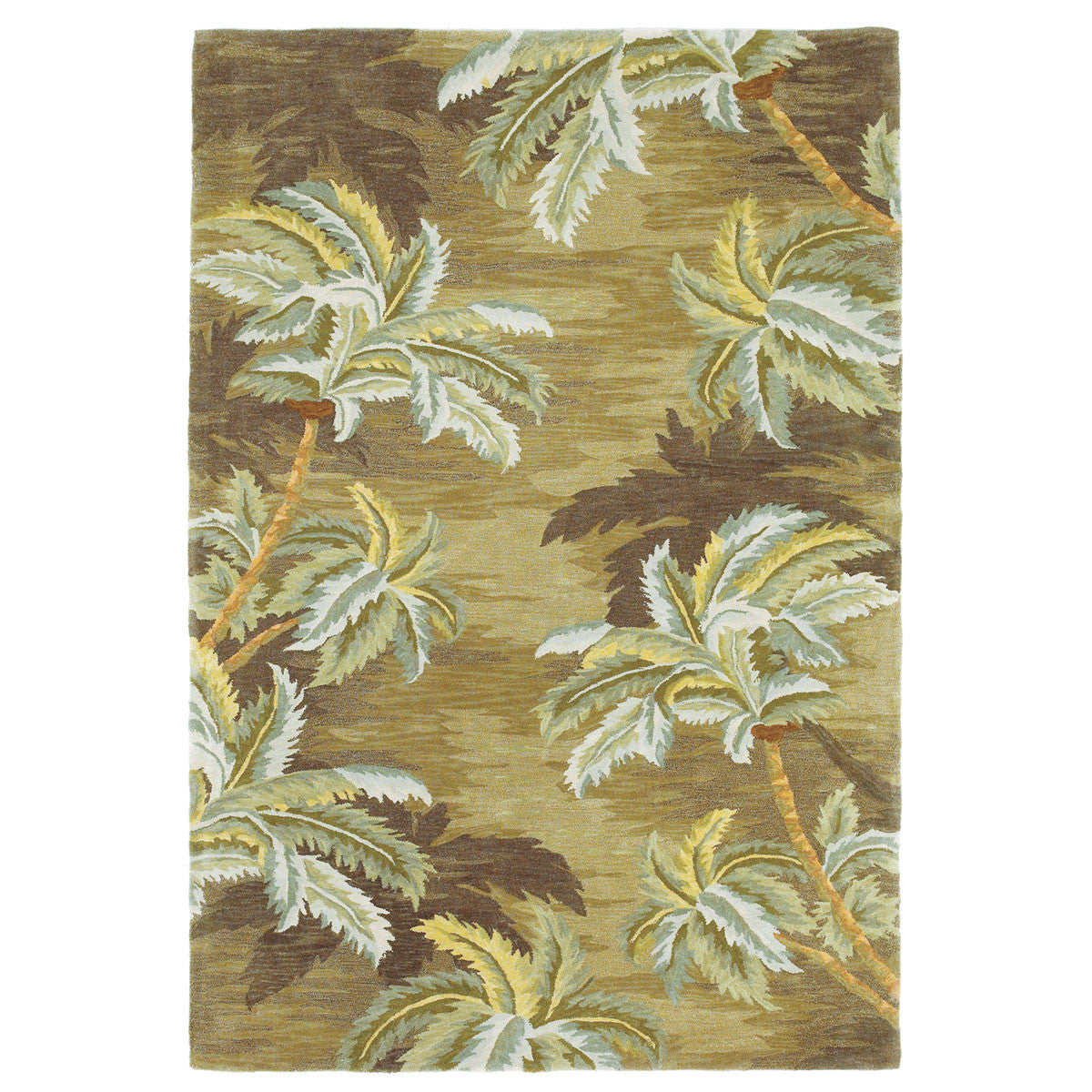 Sparta Moss Palm Trees Rug - 9 x 12